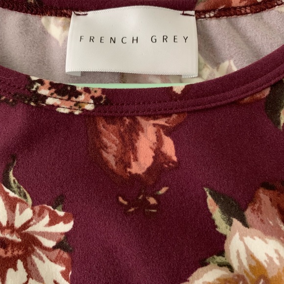 French Grey Maternity Dress - Picture 2 of 3